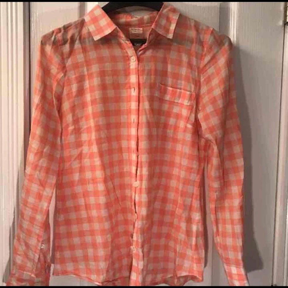 J Crew gingham summer button down